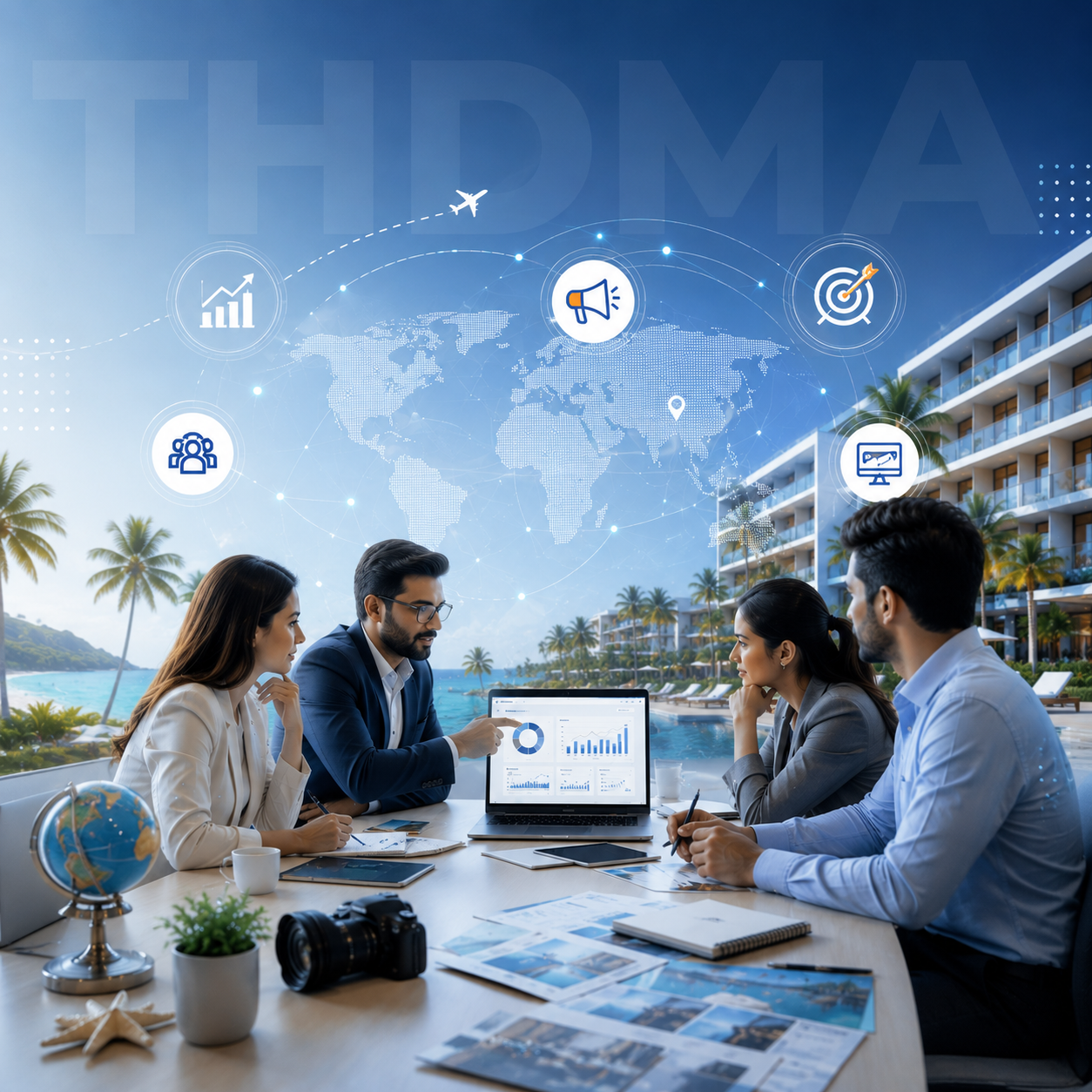 THDMA team planning hospitality marketing